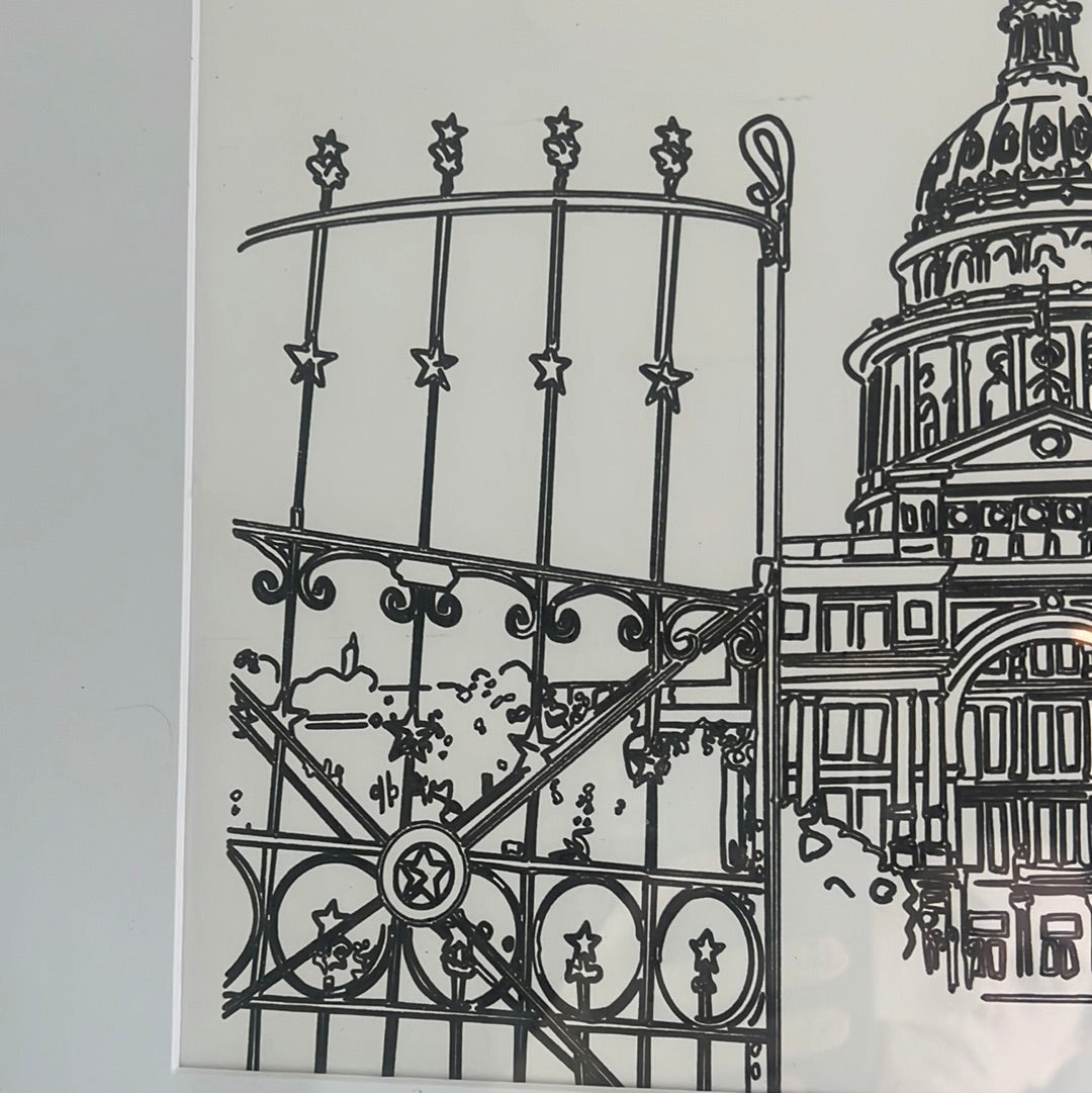 Texas Capitol Gates in July “Print”