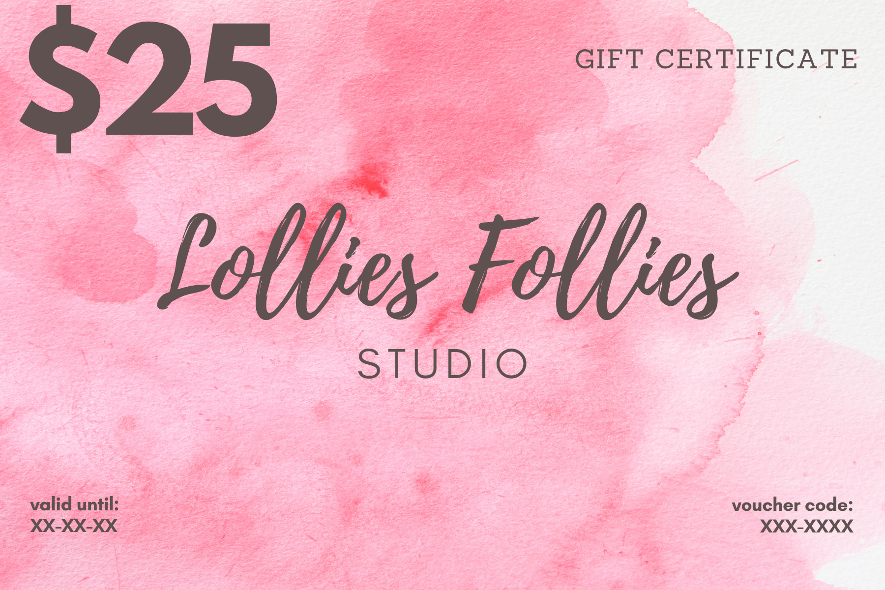 Lollies Follies Studio Gift Card