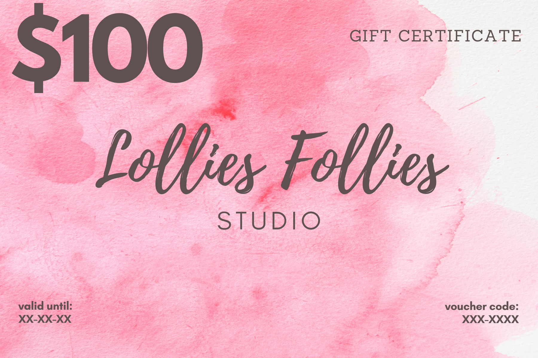 Lollies Follies Studio Gift Card