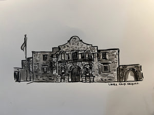 The Alamo (ORIGINAL, hand-drawn)