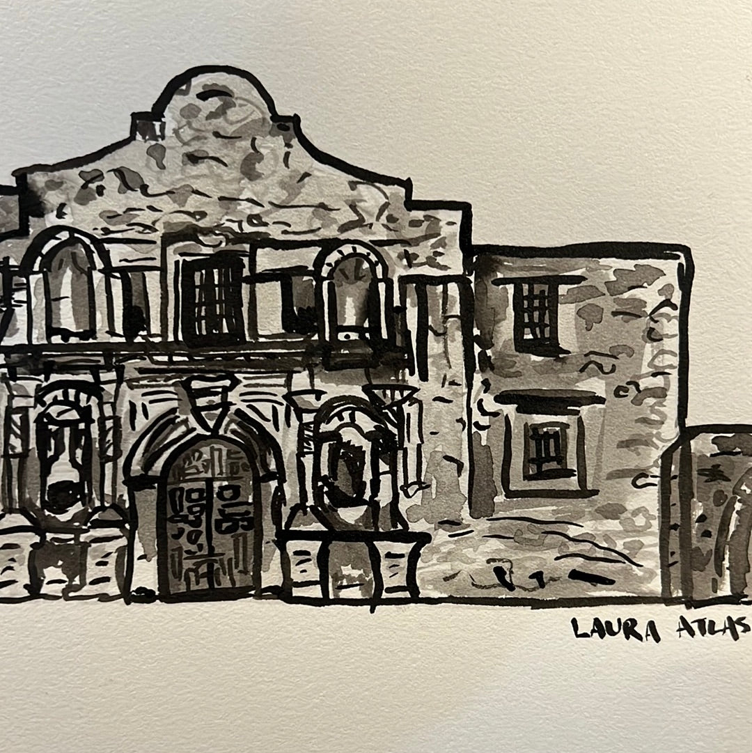 The Alamo (ORIGINAL, hand-drawn)