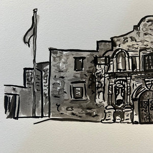 The Alamo (ORIGINAL, hand-drawn)